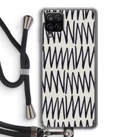 Marrakech Zigzag: Samsung Galaxy A12 Transparant Hoesje met koord