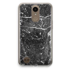 Zwart marmer: LG K10 (2017) Transparant Hoesje