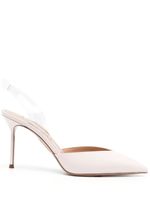 Aquazzura escarpins V Plexi Sling 90 mm en cuir - Rose