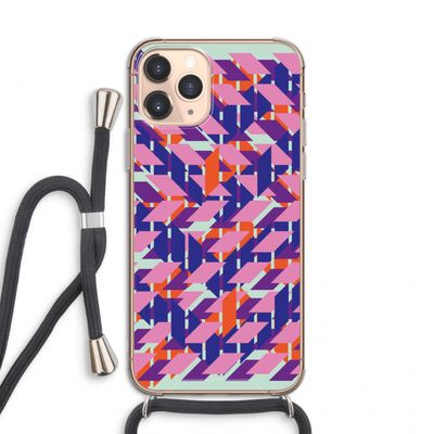 Skew Blush 3: iPhone 11 Pro Transparant Hoesje met koord