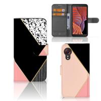 Samsung Galaxy Xcover 5 | Book Case | Zwart Roze Vormen