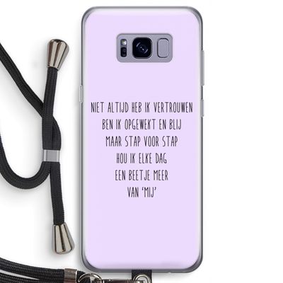 Zelfvertrouwen: Samsung Galaxy S8 Transparant Hoesje met koord