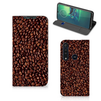 Motorola G8 Plus Flip Style Cover Koffiebonen