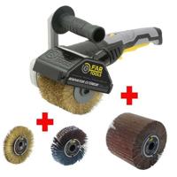 FARTOOLS PACK REX120C EXTERIEUR RENOVATOR + PRECISIE STAALBORSTEL + PRECISIE SCHUURBORSTEL VAN NYLON