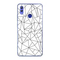 Geometrische lijnen zwart: Honor Note 10 Transparant Hoesje