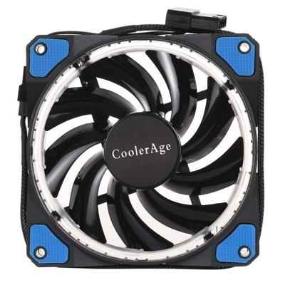 Kleur LED 12cm 3pin computeronderdelen chassis fan computer host Cooling Fan stille ventilator koeling met stroomaansluiting kabel & blauw licht (bla