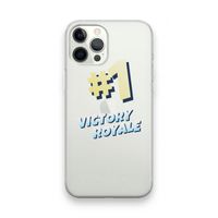 Victory Royale: iPhone 12 Pro Max Transparant Hoesje