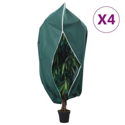 Plantenhoezen met ritssluiting 4 st 70 g/m² 3,93x3,5 m