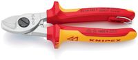 Knipex Kabelschaar | lengte 165 mm | hoofd verchroomd VDE met bevestigingsoog | meercomponenten mantels vorm 1 | 1 stuk - 95 16 165 T - 95 16 165 T