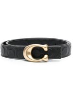 Coach ceinture à plaque logo - Noir