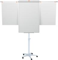 Nobo Impression Pro mobiele stalen flipover met uitschuifbare armen