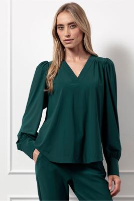 Studio Anneloes Emmarie Top 13171 T-shirt Lange Mouw 7800 Bottle Green