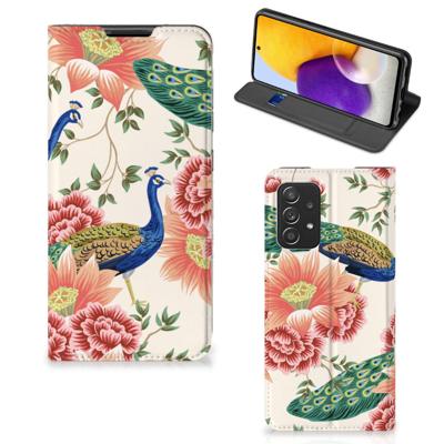 Smartphone hoesje voor Samsung Galaxy A72 (5G/4G) Pink Peacock