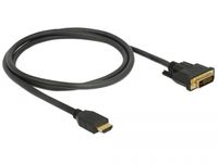 DeLOCK 85652 video kabel adapter 1 m HDMI Type A (Standaard) DVI Zwart - thumbnail