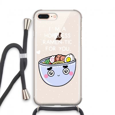 I'm A Hopeless Ramen-Tic For You: iPhone 8 Plus Transparant Hoesje met koord