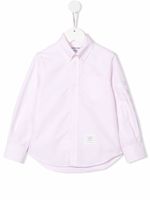 Thom Browne Kids chemise boutonnée à logo imprimé - Rose