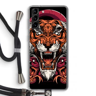 Tiger and Rattlesnakes: Samsung Galaxy S21 Plus Transparant Hoesje met koord