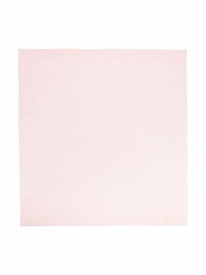 Bonpoint couverture en maille ajourée à motif géométrique - Rose