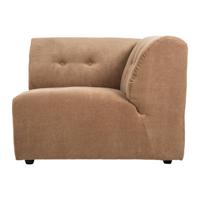 HKliving Vint Bank Element - Hoekstuk Rechts - Corduroy Rib - Bruin HKliving Vint Bank Element - Hoekstuk Rechts - Corduroy Rib - Bruin