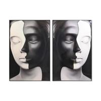 Schilderij DKD Home Decor Vrouw (80 x 3 x 120 cm) (2 Stuks)