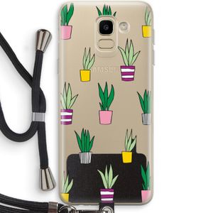 Sanseveria: Samsung Galaxy J6 (2018) Transparant Hoesje met koord