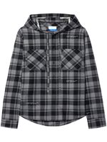 Off-White checked hooded shirt - Gris - thumbnail