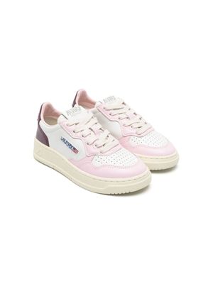 Autry Kids baskets en cuir Medalist à empiècements - Blanc