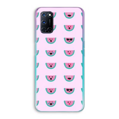 Smiley watermeloenprint: Oppo A92 Transparant Hoesje
