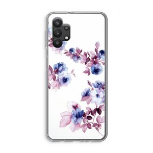 Waterverf bloemen: Samsung Galaxy A32 5G Transparant Hoesje