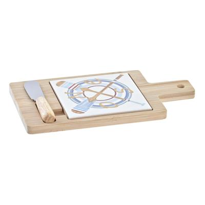 Kaasplank DKD Home Decor Bamboe Aluminium Keramiek 21,5 x 11,8 x 1,5 cm (3 Onderdelen)