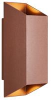 Nordlux Wandlamp Nico vierkant 2x GU10 roest IP54 - 4800917