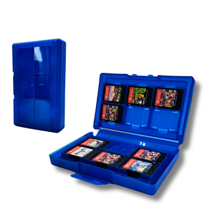 Game Card Case geschikt voor Nintendo Switch games - Accessoires Switch - 12 Games - Opbergen - Beschermen - Travel Koffer - Plastic - Blauw