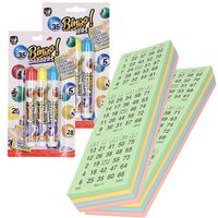 200x Bingokaarten nummers 1-75 inclusief 6x bingostiften