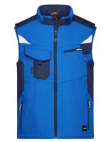 James & Nicholson JN845 Workwear Softshell Vest -STRONG- - Royal/Navy - XL
