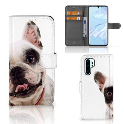 Huawei P30 Pro | Telefoonhoesje | Met pasjeshouder | Franse Bulldog