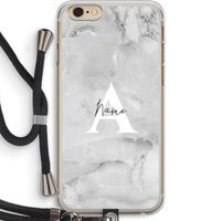 Ivory Marble: iPhone 6 PLUS / 6S PLUS Transparant Hoesje met koord