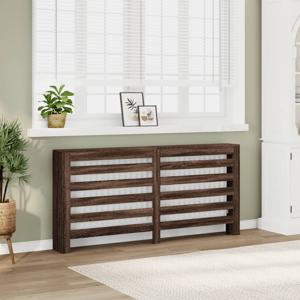 VidaXL Radiatorombouw 175x20x82 cm bewerkt hout bruin eikenkleurig