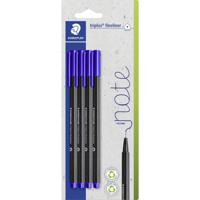 Staedtler triplus 334-3 BK4 Fineliner 4 stuk(s)
