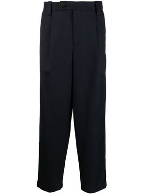 A.P.C. pantalon Renato en laine à design plissé - Bleu