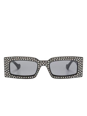 Gucci Eyewear lunettes de soleil à plaque logo - Noir