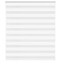 VidaXL Zebra rolgordijn 130x150 cm stofbreedte 125,9cm polyester wit