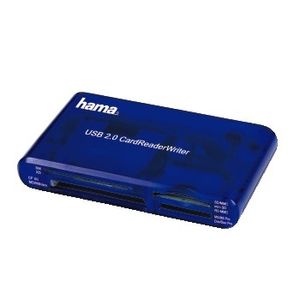 Hama USB CardReaderWriter 35in1 geheugenkaartlezer Blauw