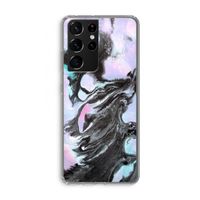 Pastel zwart: Samsung Galaxy S21 Ultra Transparant Hoesje