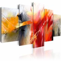 Schilderij - Slagveld van kleuren, 5 luik, Multikleur, 2 maten, Premium print - thumbnail