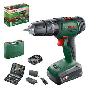 Bosch Groen UniversalImpact 18V | Accuklopboorschroevendraaier | 2 x 1.5 Ah accu + lader | + accessoires 06039D4104