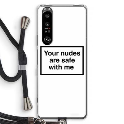 Safe with me: Sony Xperia 1 III Transparant Hoesje met koord