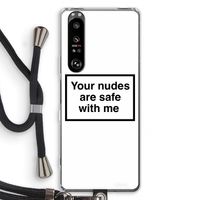 Safe with me: Sony Xperia 1 III Transparant Hoesje met koord