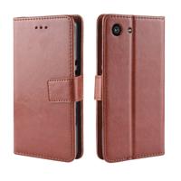 Retro Crazy Horse textuur horizontale Flip lederen case voor Sony Xperia ACE SO-02L met houder & kaartsleuven & fotolijstjes (bruin)