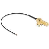 Delock WiFi-antenne Aansluitkabel [1x SMA-bus - 1x IPEX-stekker] 0.15 m Zwart