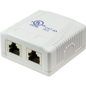 LogiLink NP0074 2 x RJ-45 Wit wandcontactdoos